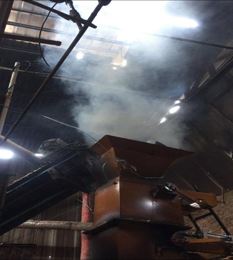 biomass burner smoke