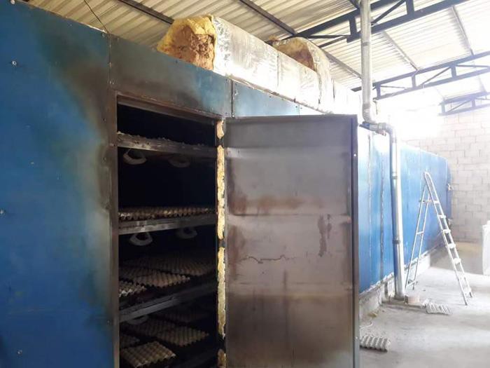 hot air generator for egg tray production