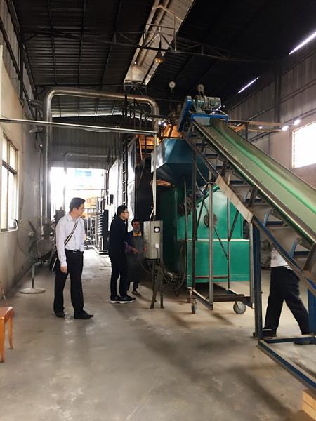 Indonesian customer visit project case(4T wood pellet gasifier burner connect with coal fired steam boiler) .JPG