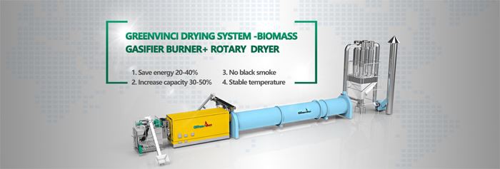 biomass burner rotary dryer drying system