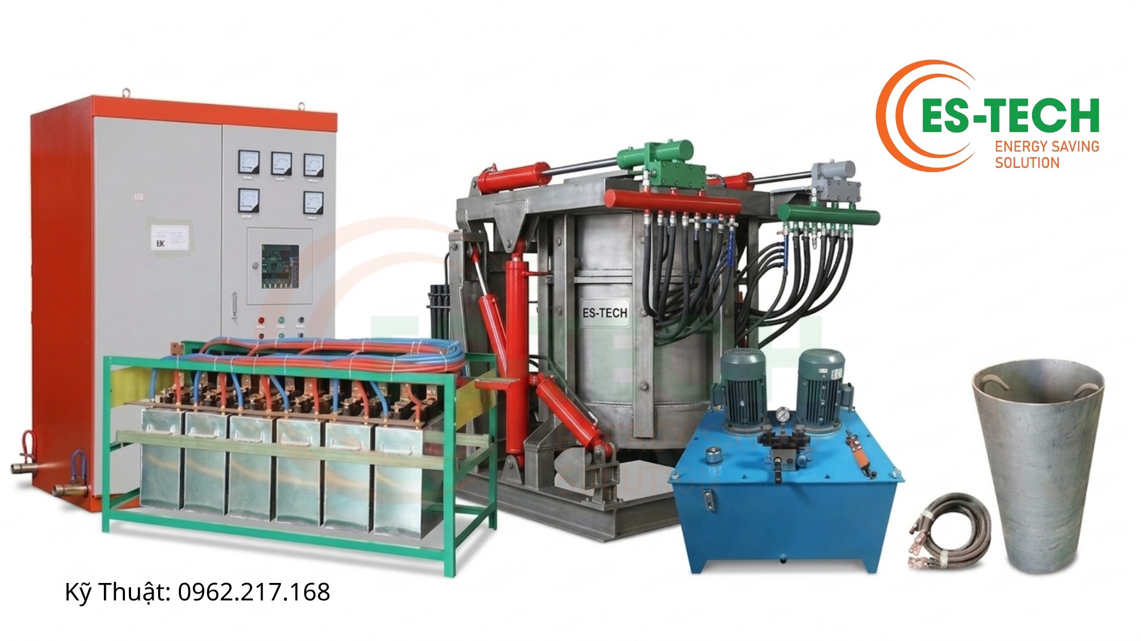 Cách nấu nhôm ít xỉ - Bí quyết tăng thu hồi kim loại sạch 1 Lò nấu nhôm cảm ứng